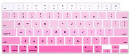 Boaulee Silicone Keyboard Cover for MacBook 2026 Neo 13(A18) & Air13.6 15(M5-M2) & Pro14 16(M5-M1) A3404 A3448 A3449,Keyboard Protector(Pink)