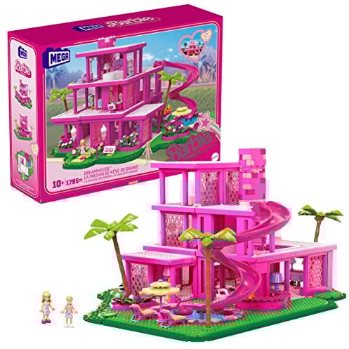 Mega Barbie Dreamhouse Casa con Bloques de construcción, Mini muñecas y Accesorios, Juguete +5 años (Mattel HPH26)