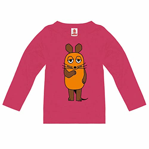 Logoshirt® Die Sendung mit der Maus Langarmshirt Kinder | Offiziell lizenziertes Maus-Motiv, lustiges Cartoon-Longsleeve für Mädchen und Jungen, 100% Baumwolle, ideal für Maus-Fans