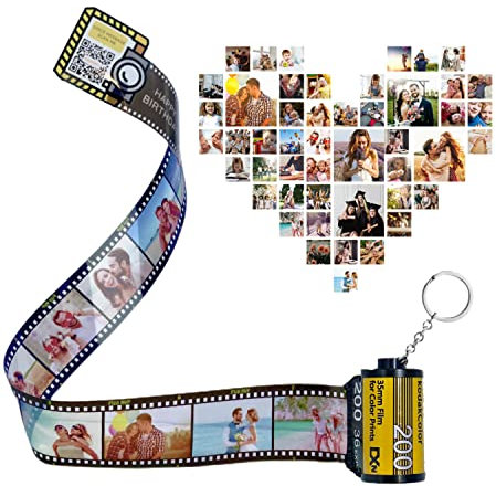 Filmrolle Schlüsselanhänger Mit Bild, Personalisierte Memory Geschenke, Kleine Geschenk Foto Filme, Beste Geburtstagsgeschenk Hochzeitsgeschenk Für Couple, Freunde, Partner,Frauen, Boyfriend, Pärchen