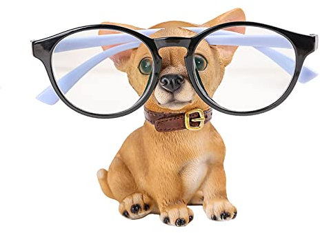 JUKIDS Tier-Brillenhalter, niedlicher Hunde-Brillenständer, dekorativer Brillenständer, Sonnenbrillenständer, Brillenzubehör, für Schreibtisch-Dekoration und Geschenke