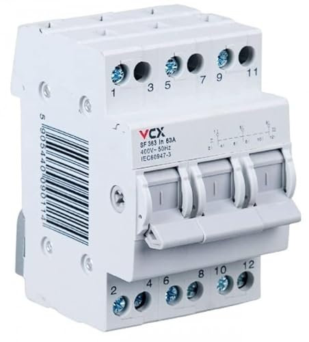 Modular de red Conmutador agregado 1-0-2 3P 63A, 400V AC 50Hz - Control de voltaje y alimentación eléctrica en redes industriales y domésticas