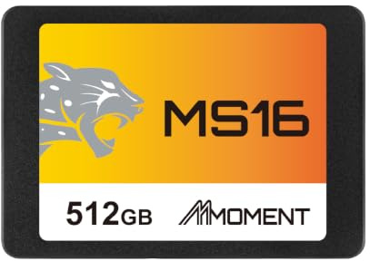 MMOMENT [Fabriqué à Taiwan] MS16 512 Go 2,5 SSD SATA3 6 Go/s (lecture jusqu'à 550 Mo/s)