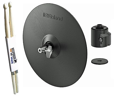 Roland VH-10 Hi-Hat Pad für E-Drum elektronisches Schlagzeug 12 Zoll + keepdrum Drumsticks