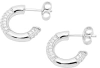 ESPRIT Damen-Creolen 925er Silber 84 Zirkonia One Size Silber 32024485