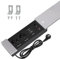 CHENGPI Tischsteckdose,Unterputz-Steckdose mit 2 Steckdosen+USB+Type C PD20W + HDMI TD Netzwerkschnittstelle,Aluminium Tischplatte Schiebedeckel Versenkte Steckdose Schwarz,1.8M Kabel