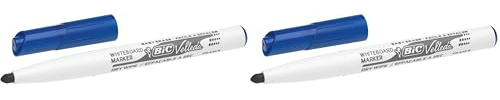 BIC Whiteboard Marker Velleda® 1741, 2,0 mm, blau (Packung mit 2)