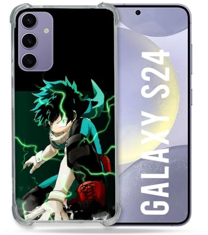 Cokitec Verstärkte Schutzhülle für Samsung Galaxy S24, Manga My Hero Academia, Deku