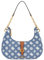 GUESS Kuba Top Zip Shoulder Bag Denim Logo