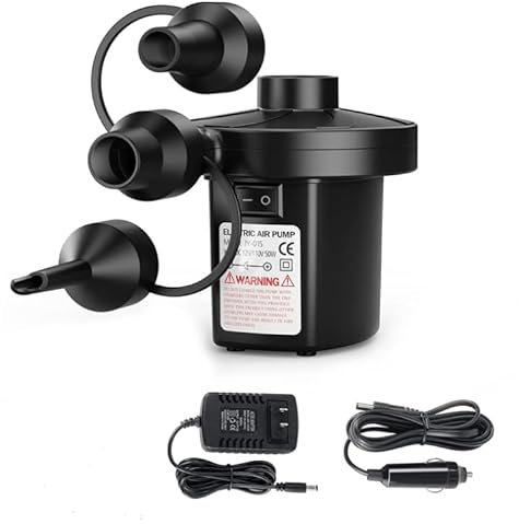 Pompa Elettrica 2 in 1 per Gonfiaggio e Sgonfiaggio - 3 Bocchette per Materasso, Piscina, Anello Gonfiabile