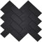 Alwayspon 10 Sheets 12x12inch Black 3D Vinyl Wall Tile Sticker, Peel and Stick Backsplsh Self-Adhesive Wallpaper Stick on Subway Tile Decals for Kitchen Bathroom Decor, Herringbone