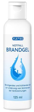 Notfall Brandgel bei Verbrennungen 125 ml - kühlendes Verbrennungsgel bei Brandverletzungen, Gel bei Brandwunden, Brandsalbe, Verbrennungssalbe, Brandwundgel