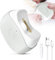 Portable Nail Clipper with Light, 2 Speeds and File, Cordless Curved Design, One-Key Operation (White)