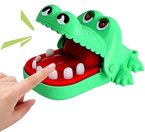Krokodil Zähne Spiel, Krokodil beim Zahnarzt, beißt nach dem Zufallsprinzip Finger Spaß Spiel Spielzeug, Action Geschicklichkeit Spiel für Familienspiel, Teste Dein Glück