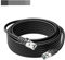 Mygatti Câble réseau Cat 6(noir, 50 mètres),Gaine double couche(PVC+LLDPE) Étanche pour utilisation extérieure/intérieure,câble Ethernet 10 Gigabit,Cat6A,connecteur nickelé+25 attaches de câble