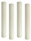 4er Pack Rustikale Stabkerzen H:24 cm Ø:3,4 cm - 24 Stunden Brenndauer - dicke Kerzen Dinnerkerzen Tafelkerzen Kirchenkerzen, Farbe:Off-White/Creme
