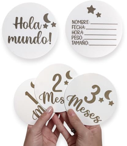 Tres Aristas | Tarjetas de Cumple Mes Bebé | Captura 12 Momentos Especiales del Primer Año | Regalos Originales para Recién Nacidos y Futuros Padres | Recuerdo Único Baby Cards | Nuevo Diseño
