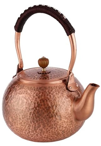 1.2L Tea Kettle Violet Copper Teapot Copper Water Boiler Jug Fu Tea Pot Teawear for Stovetop Electric/Induction/Gas Stoves