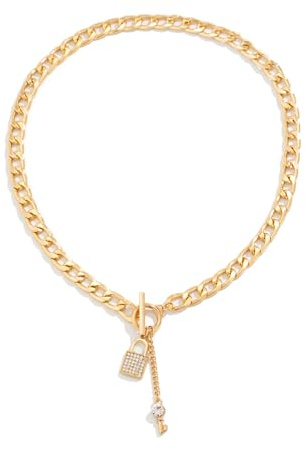 IOETSEUT Halskette Frauen personalisierte Halskette Vintage OT Schnalle Schloss Schlüssel Anhänger Choker Halskette Frauen Halsbänder Punk Quaste Kubanische Kette Grunge Schmuck Steampunk Männer