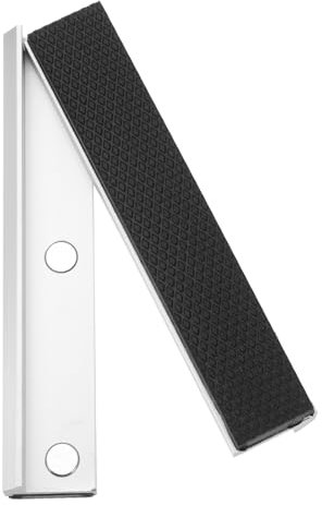 sourcing map 6 Aluminum Vise Jaws with Magnetic Flat Soft Rubber Pads Covers Durable Multi-Purpose Vises Protector Kit for Holding Wood Plastic Tube Plumbing Black