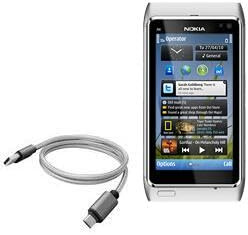 BoxWave Cable Compatible with Nokia N8 - Micro USB DuraCable, Braided Micro USB Charging Cable - Space Grey