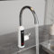 Fudeer 3.3kW 360 Degree Rotate Instant Hot Water Tap,220V ABS Electric Hot Water Faucet for Kitchen, Warm Water Tap with Digital Display 30-45℃(White)