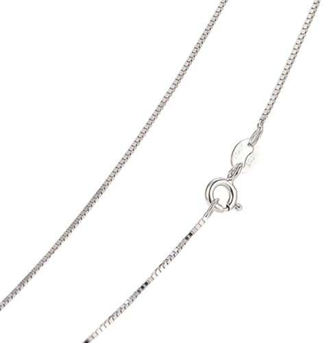 925 Sterlingsilber Damen,1mm,Länge 45cm,Ohne Anhänger,Wasserfest Antioxidation,Damen Halskette Silber