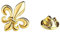 Klassische und elegante Goldfarbene Brosche - Ideal als Geschenk für Männer - Passend für Anzug, Hemd - Mit Fleur - de - Lys und Lilienmotive, auch als Manschettenknöpfe verwendbar