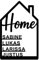 Familiennamensschild mit Haus-Motiv – Acryl Türschild mit „Home“-Aufschrift – personalisierbar mit Namen – Deko für Haustür, Flur oder Eingangsbereich