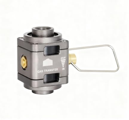 ZPZGOG Visable Gas Kanister Refill Adapter Butan Gas Cartridge Convertor Shifter Refill Flat Tank Conversion Adapter Stove Adapter Butan Lindal Valve Canister Shifter Air Vent Function Outdoor