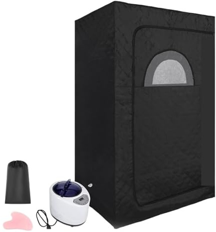 Sauna À Vapeur Portable For La Maison, Kit De Boîte De Sauna Personnel Pleine Grandeur Avec Générateur De Vapeur 2,6 L 1000W Avec Télécommande Efficace Chauffage