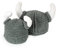 Ypser Cute Bull Horn Beanie Cap Handmade Knitted Viking Crochet Hats