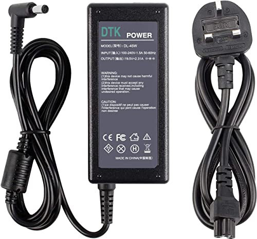 DTK 19.5V 2.31A 45W Laptop Charger for Dell Inspiron 11 13 14 15 Series Notebook Computer AC Adapter Power Supply cord Connector: 4.5 x 3.0mm