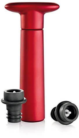 Tescoma UNO VINO Vakuumpumpe | 2 Stopfen | 22 x 13 x 4 cm | Geeignet für Frischhaltung des Weingeschmacks | Mit 2 Universal Vakuum-Stopfen | Einfache Bedienung | Langlebig & Wiederverwendbar |