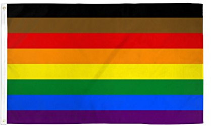 AZ FLAG - Drapeau Philadelphie Arc-en-ciel - 150x90 cm - Drapeau Lgbt - Philadelphie Gay - Philly Rainbow 100% Polyester Avec Oeillets Métalliques Intégrés - Pavillon 110 g
