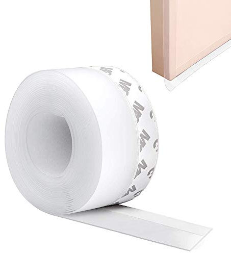 Türdichtung Unten Silikon Dichtungsstreifen, Zugluftstopper für Türen, 5M Dichtungsband Selbstklebend Türbodendichtung für Tür und Fenster, Turdichtungen Zugluft Türluftstopper Türwindstopper (45mm)