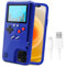 LucBuy Spielekonsolenhülle für iPhone, Schutzhülle mit Eigener Stromversorgung und 36 Spielen,Cooles Farbdisplay,Stoßfeste Videospiel-Handytasche iPhone 12 Mini - Blau