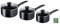 Tefal Cookware Set, Saucepans, Induction, Black, 3 Pc Set