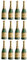 dekora Edible CHAMPAGNE BOTTLES Solid Chocolate Cake Decorations x12, 75mm