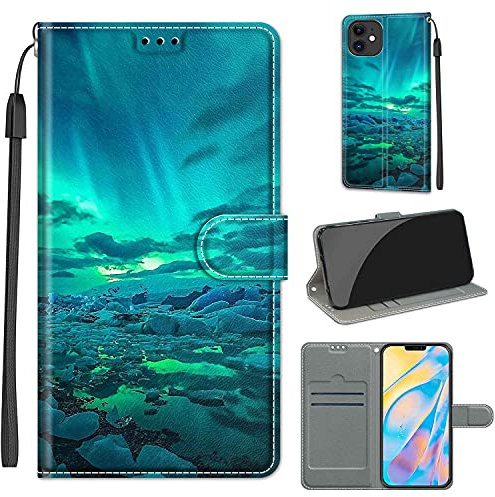 TOMYOU Hülle für Apple iPhone 12 / 12Pro, Stoßfestes Flip-Holster, Premium Leder PU Handyhülle, Flip Case Wallet mit [Magnetic Closure] für iPhone 12/12 Pro