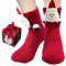 BINXWA Geschenke für Mama Antirutschsocken damen, Weihnachtsgeschenke für Frauen kuschelsocken damen, Flauschige socken Weihnachtsmann, Weihnachtssocken damen warm mit Geschenkbox