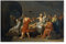 ZHONGYUTONG Der Tod von Sokrates Leinwand Kunstdruck Jacques Louis David Ölgemälde Bild Poster Berühmte Reproduktion Gemälde für Wohnzimmer (40x60cm, Kein Rahmen)