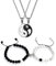 Cupimatch Magnet Paare Perlen Armband Yin Yang Kette Schmuckset Gegenseitige Anziehung Magnet Armbänder Pärchen Halskette Geschenk für Herren und Damen