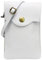 SH Leder Damen Handytasche Umhängetasche Geldbörse Multifunktion Beutel Schultertasche aus Echtleder Verstellbar Schultergurt Handy bis 6.8 Zoll 12x19cm ADA G3282 (Weiss)