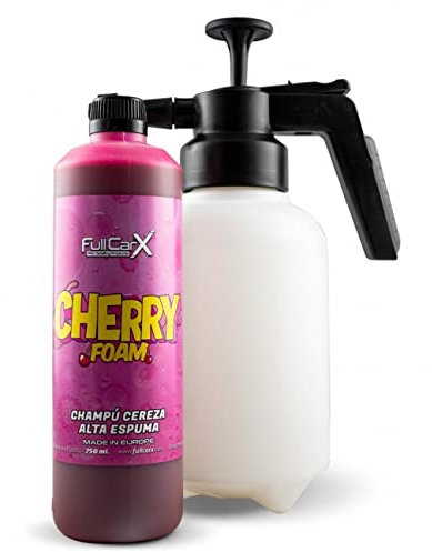 AutoFullCar - FOAMER - GENERADOR DE ESPUMA Manual con Champú CHERRY FOAM Cereza FullCarX 750 ml (FOAMER + CHAMPÚ 750 ml)