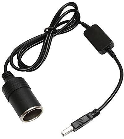 ETOPARS 5V USB Maschio A 12V Presa Accendisigari per Auto Femmina Convertitore Cavo Adattatore con Connettore Porta USB 12V Lunghezza 100 cm 22 AWG sotto 8W