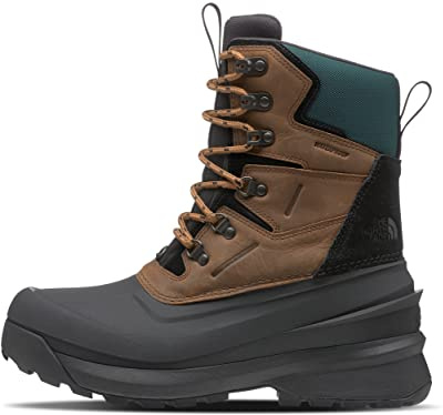 The North Face Men's Chilkat V 400 Waterproof Snow Boot | 400g of Premium Insulation, Toasted Brown/TNF Black, 12