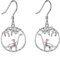 VONALA Dinosaurier Ohrringe 925 Sterling Silber, Baum des Lebens Ohrringe für Frauen, Mädchen und Dinosaurier Tier Schmuck Geschenke