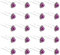 ZOUIQSS 20 Pack (Violet) Perle Cristal Épingles À Cheveux Fleur Strass Pinces À Cheveux pour Mariée Mariage Femmes Bijoux De Cheveux Accessoires, avec Récipient Transparent