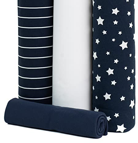 PAWOTEX Jersey stoff meterware Kinder Baumwollstoff meterware Baby jersey stoff kinder mädchen Summer Leichter 100% Baumwolle Öko-Tex mädchen jungen zum Nähen 150cm x 50cm